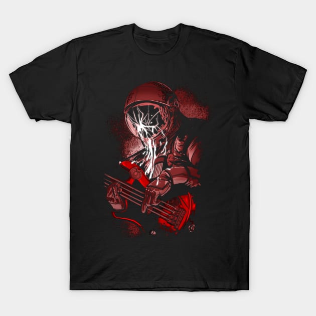 astronaut vs Bass T-Shirt by artofkaan